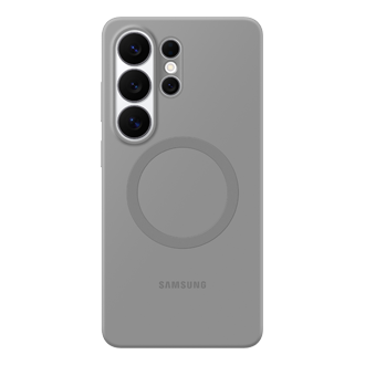 Galaxy S26 Ultra Silicone Magnet Case Front Gray 