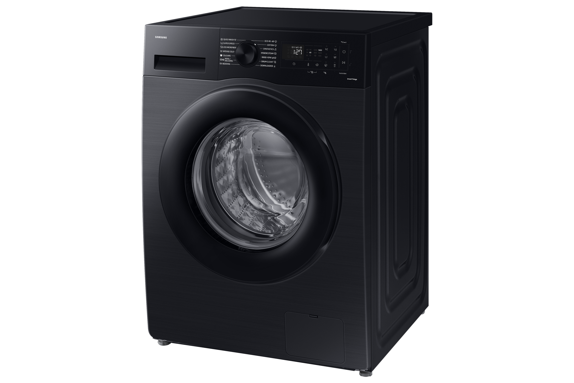 WW5000D FL Washer with SmartThings AI Energy Mode A-10% Extra Energy Efficiency 11kg R-Perspective Black 