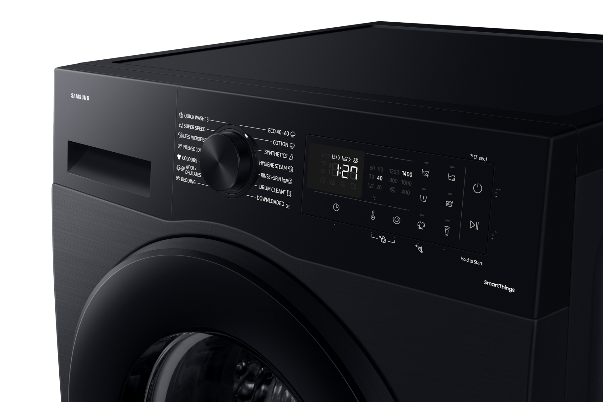 WW5000D FL Washer with SmartThings AI Energy Mode A-10% Extra Energy Efficiency 11kg Panel-Control Black 