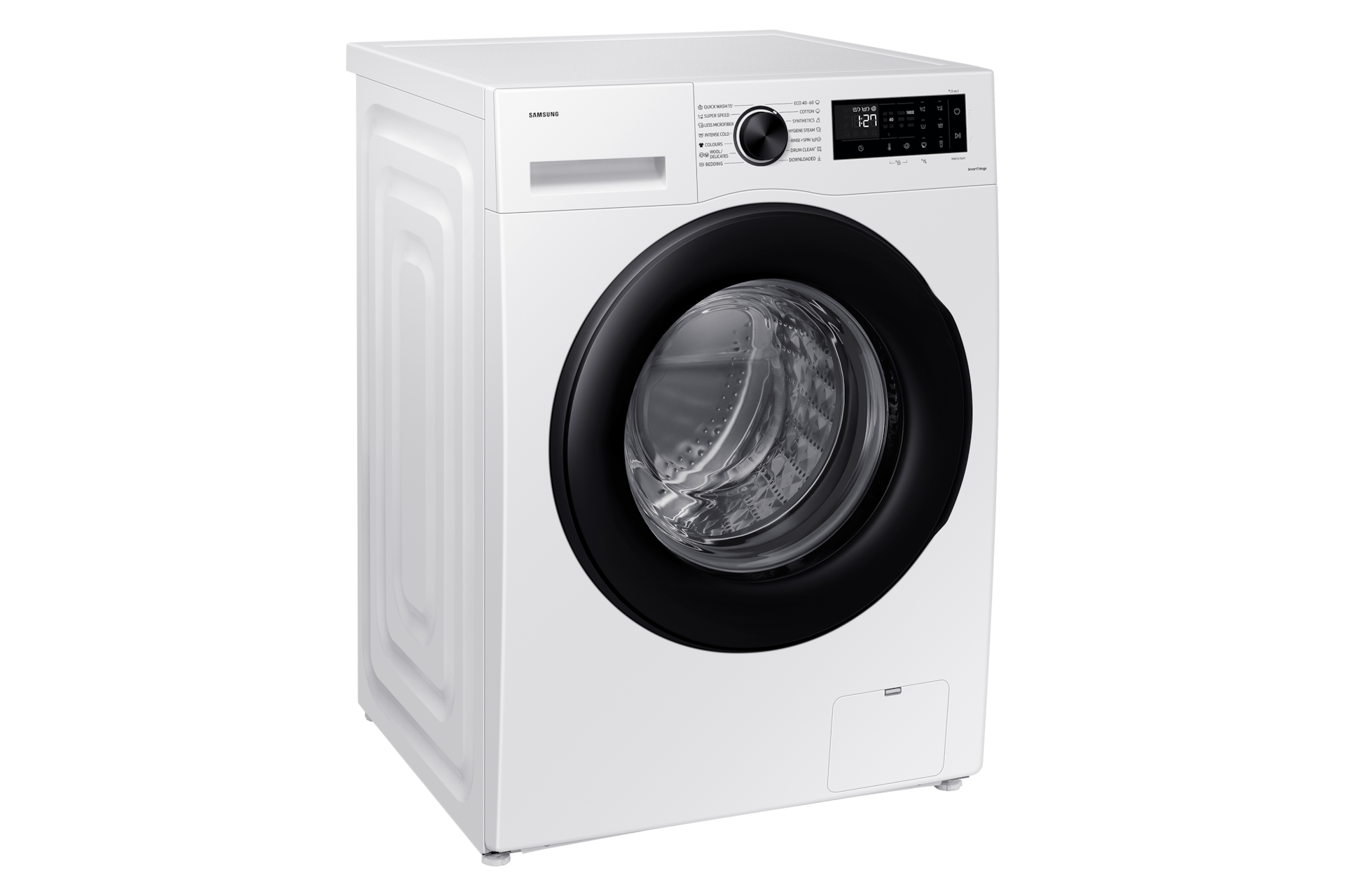 WW5000D FL Washer with SmartThings AI Energy Mode A-10% Extra Energy Efficiency 11kg L-perspective White 