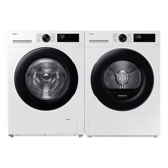 WW5000D FL Washer with SmartThings AI Energy Mode A-10% Extra Energy Efficiency 11kg Front-Pair White 