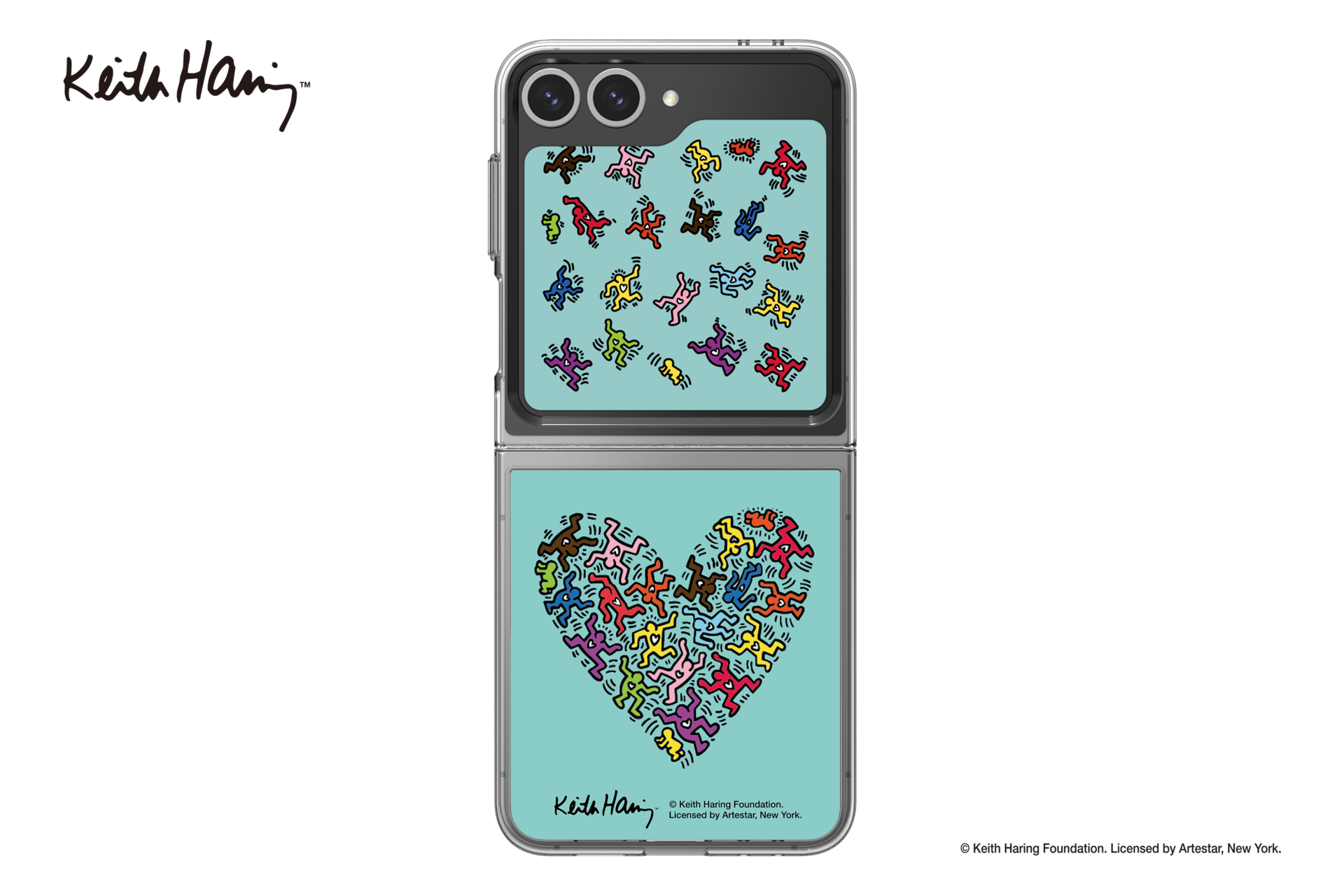 Samsung Blue Keith Haring Flipsuit Card For Z Flip5/Z Flip6