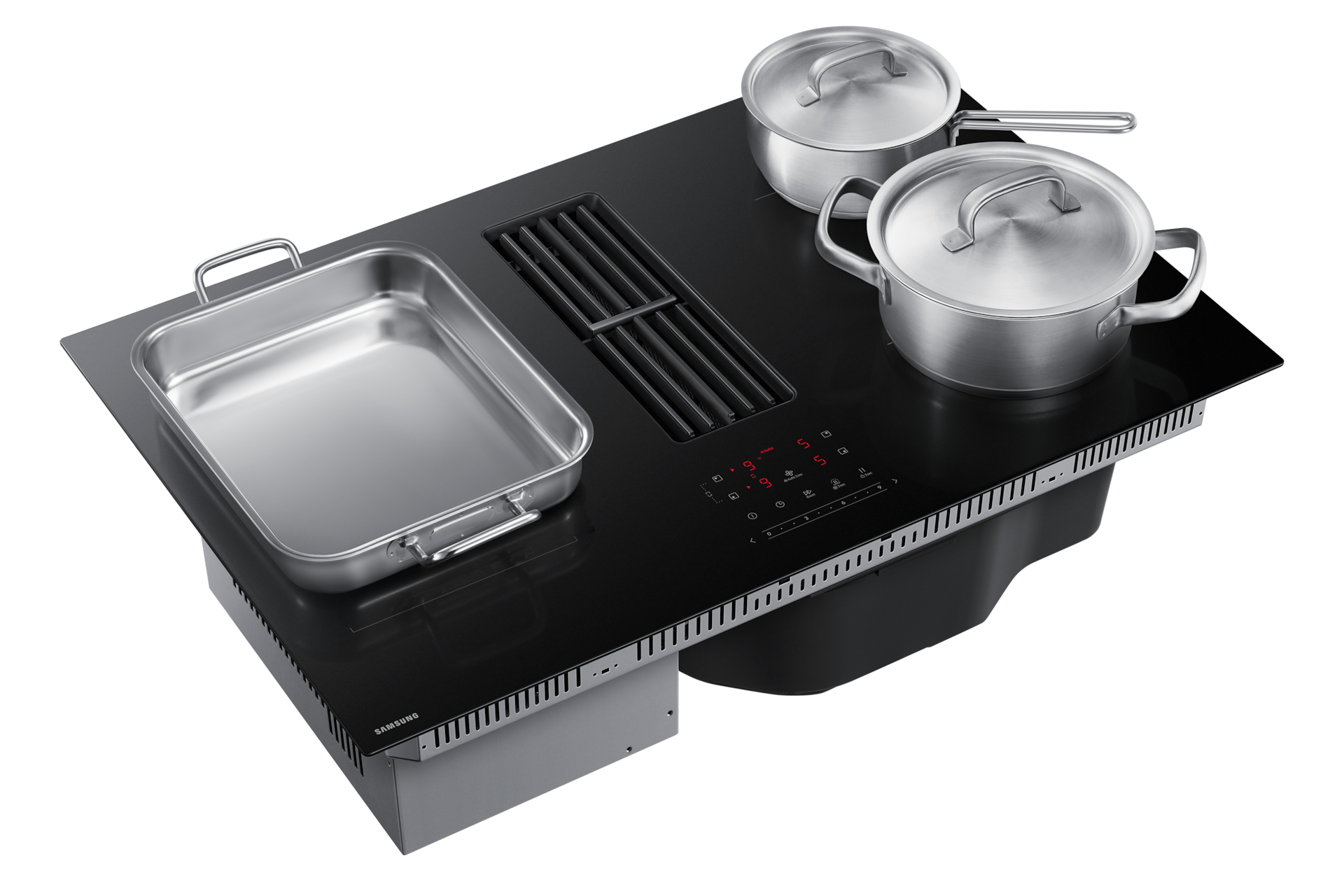 Cooktop Extractor Induction Hob and Anti Scratched Glass . Furniture-Combination2 Black 