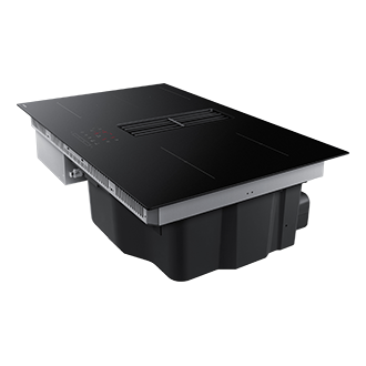 Cooktop Extractor Induction Hob and Anti Scratched Glass . R-Perspective Black 