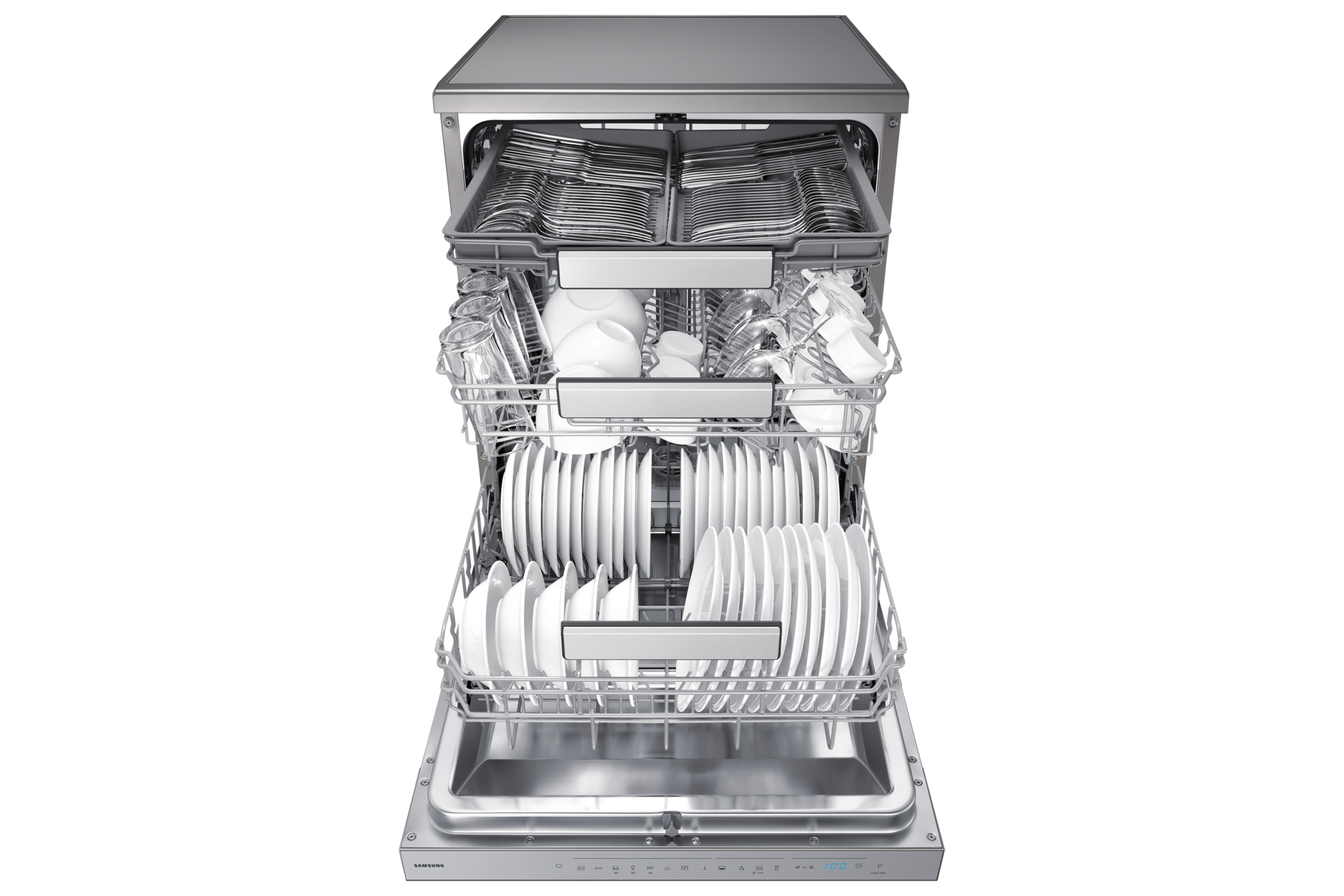 Freestanding Dishwasher Series 7 AutoRelease™ 14 Place Settings Front-Open3 Silver 