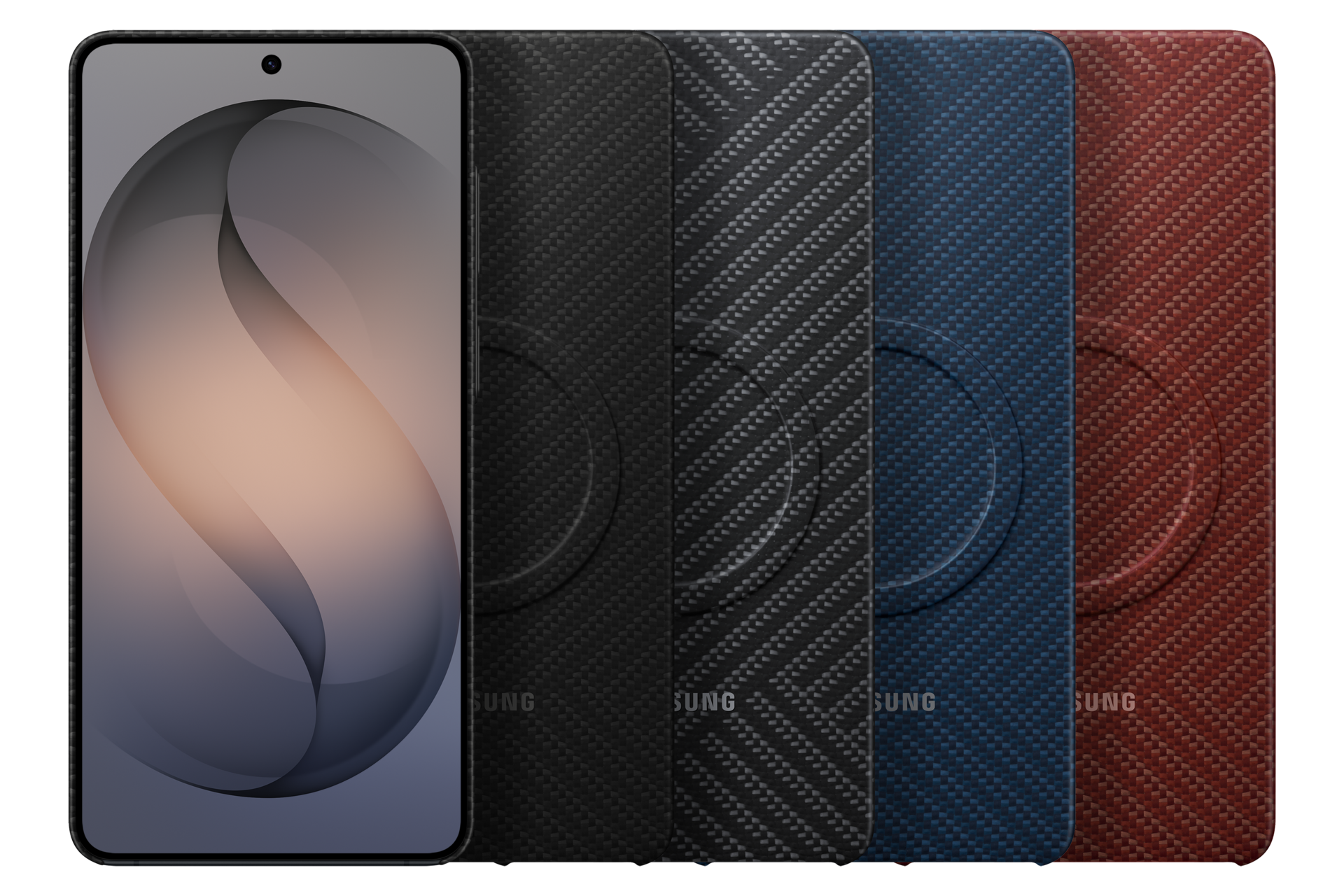 Galaxy S26+ Carbon Magnet Case Set-Cut Dark Gray 