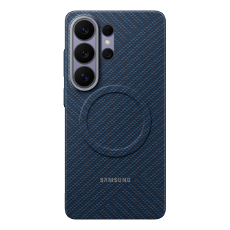 Galaxy S26 Ultra Carbon Magnet Case Front Dark Blue 