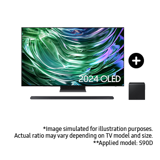 2024 65” S90D OLED 4K TV and S800D Ultra Slim Soundbar with Subwoofer