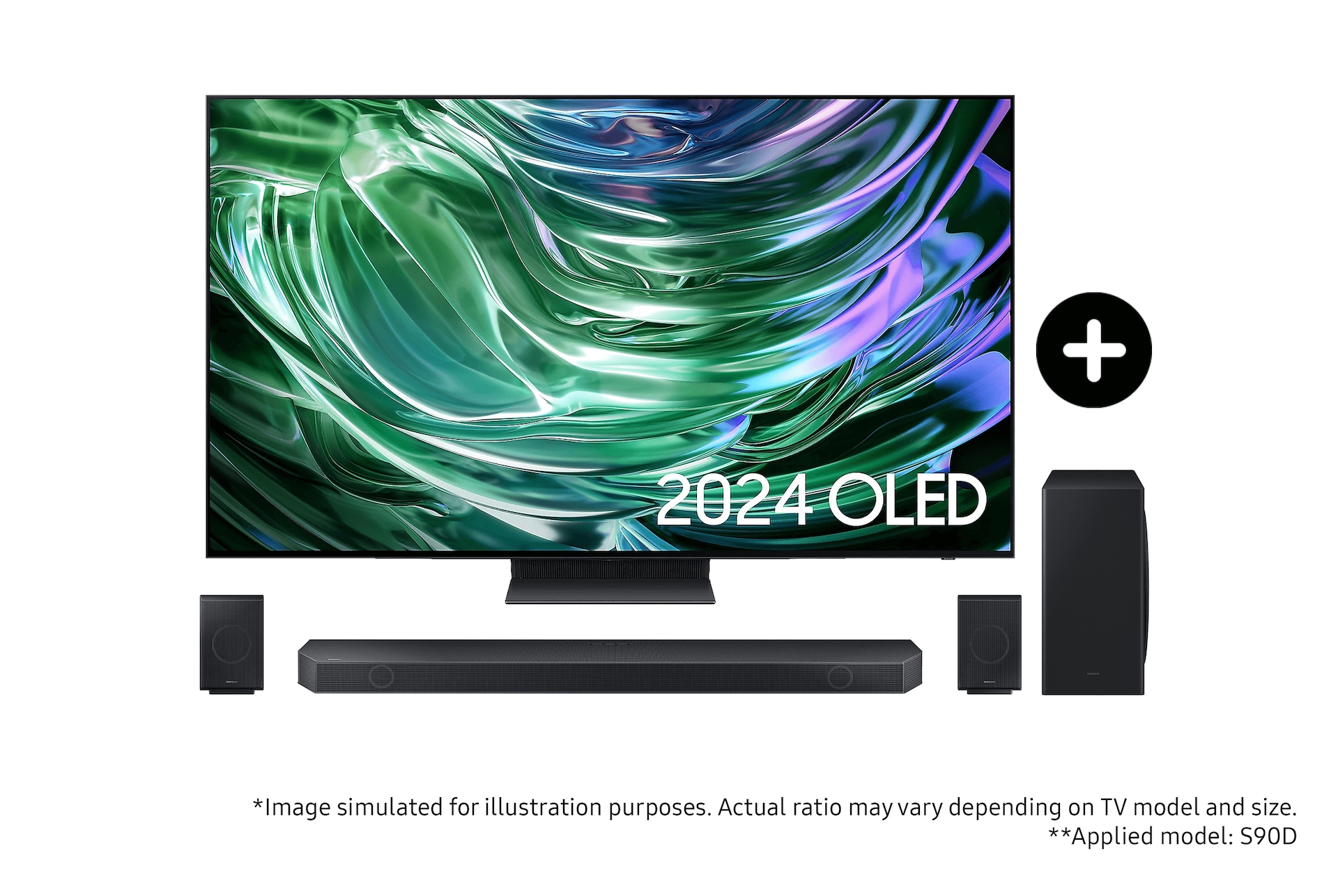 2024 77” S90D OLED 4K TV and Q930D Q-Series Soundbar with Subwoofer and Rear Speakers