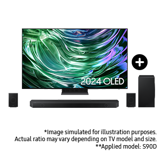 2024 83” S90D OLED 4K TV and Q990D Q-Series Soundbar with Subwoofer and Rear Speakers