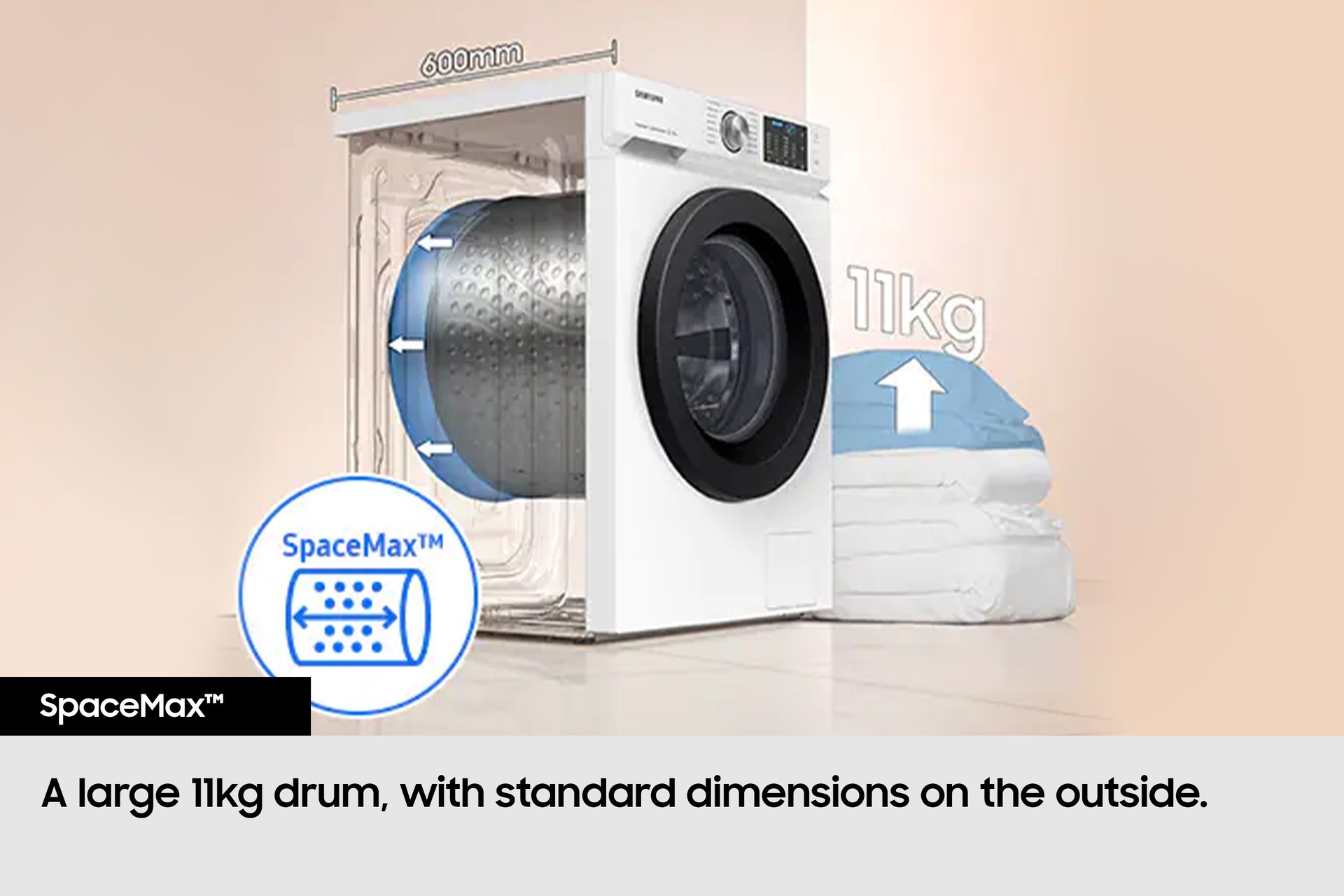 Series 8 AI Energy Washing Machine and Optimal Dry™ Tumble Dryer 9KG White White