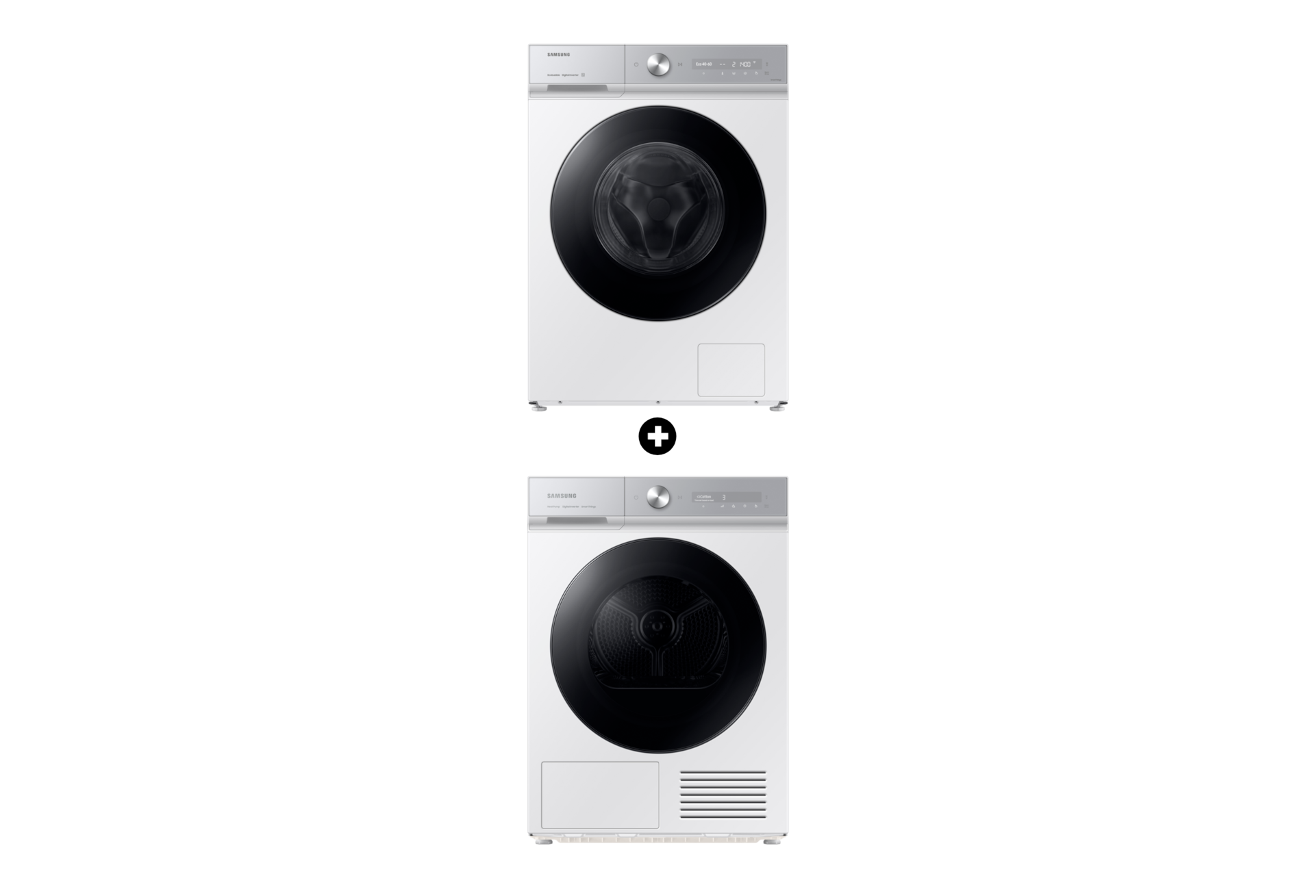 Series 8 AI Energy Washing Machine and Optimal Dry™ Tumble Dryer 9KG White White