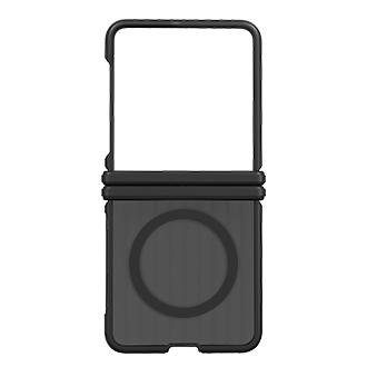 Galaxy Z Flip8 Hybrid Shield Magnet Case Front Black 