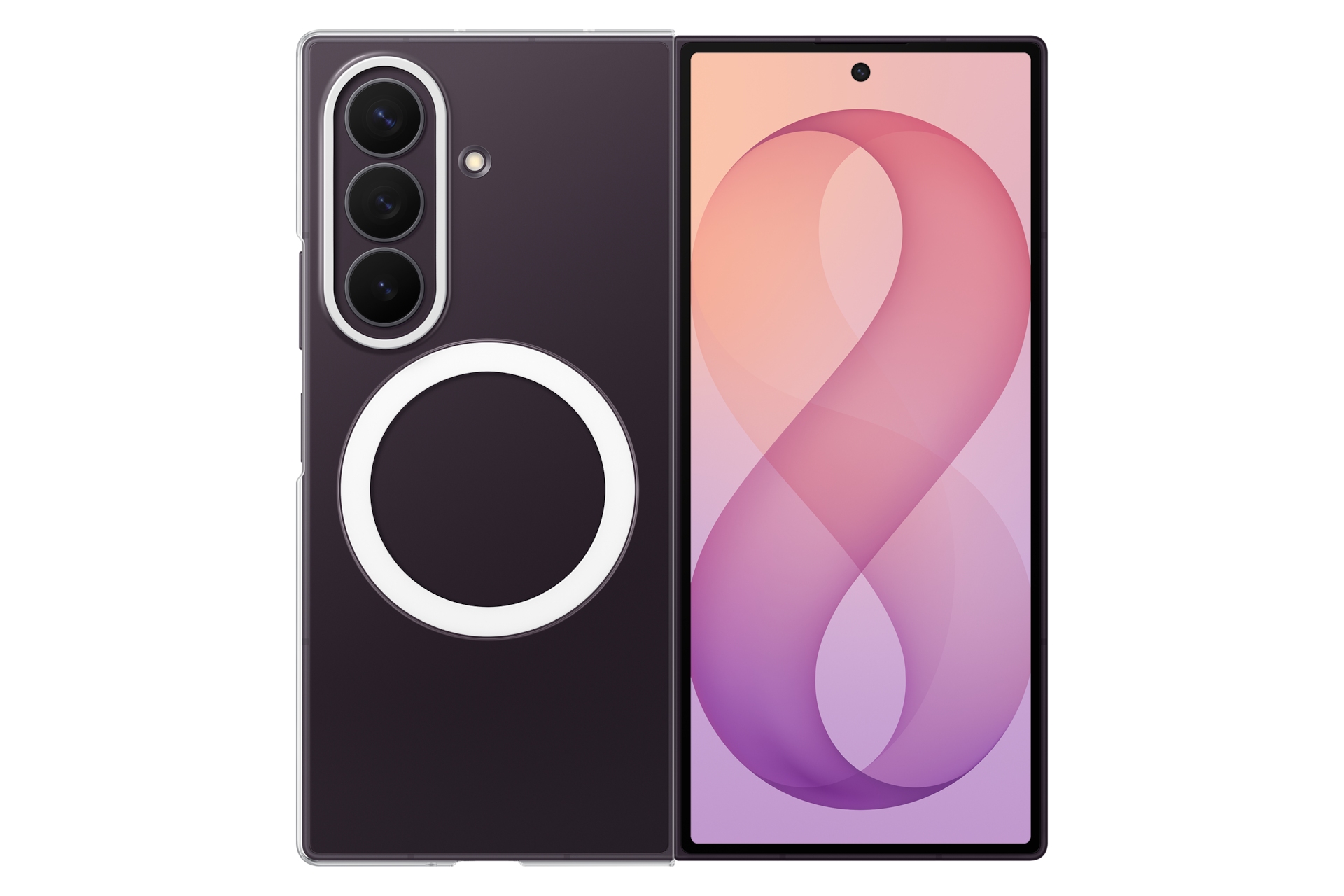 Samsung Transparent Galaxy Z Fold8 Ultra Clear Magnet Case