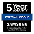 5 year warranty on parts and labour*