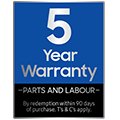 5 Year Warranty on Parts & Labour available on this appliance