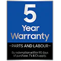 5 Year Warranty on Parts & Labour available on this appliance