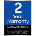 2-year warranty on parts & labour available on this appliance**
