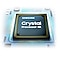 La puce du processeur Crystal est affichée. Le logo Samsung ainsi que le logo Crystal Processor 4K sont visibles en haut.