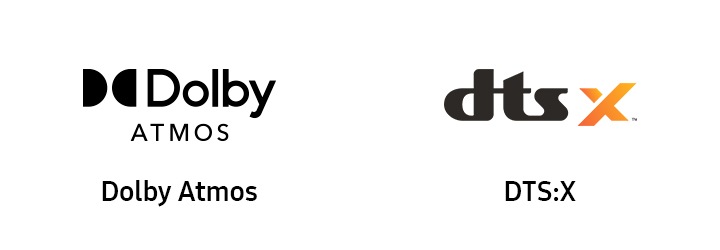 Dolby Atmos icon and DTS:X icon