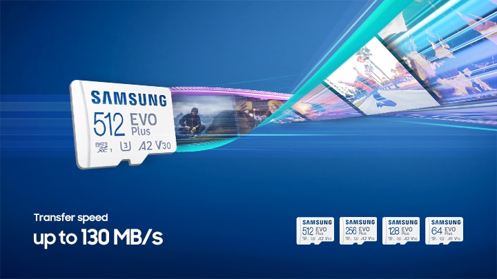 Baltrade.eu - B2B shop - Samsung EVO PLUS microSDXC 256GB UHS-I U3 A2 V30  class 10 memory card + adapter for SD