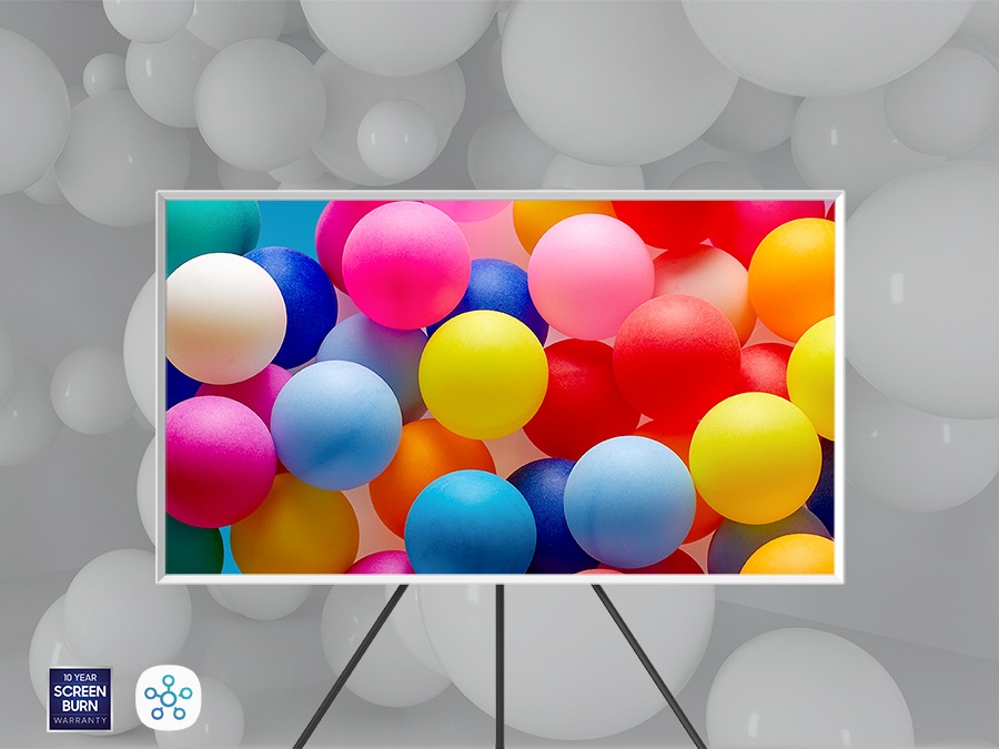 The Frame is displaying many balloons in a wide variety of colors.