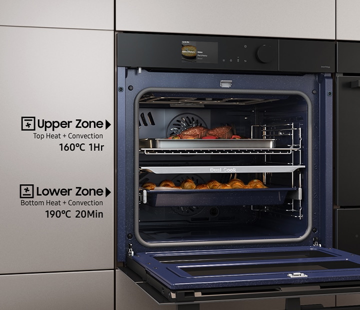 Dual Cooking Compartment Ovens : Samsung Dual Cook Flex