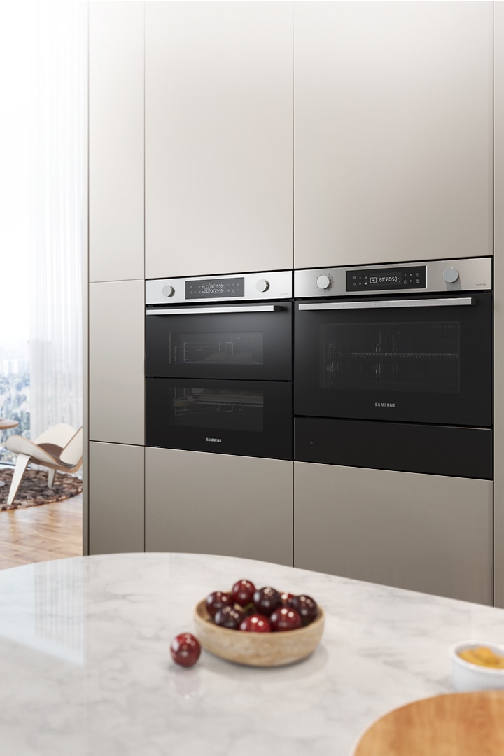 SAMSUNG - NV7B45305AS - Four pyrolyse Dual Cook Flex™ - Série 4 - En mode  Twin Convection™, ce