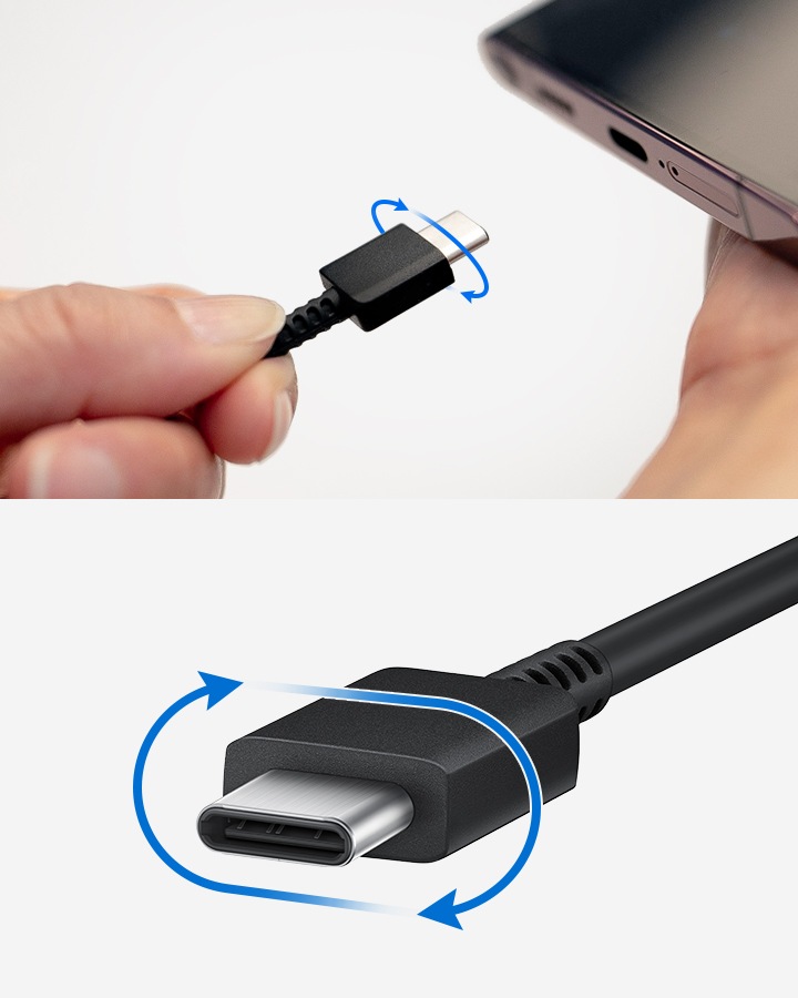 Samsung EP-DX310JB Câble USB-C vers USB-C 60 W Charge et synchronisation  1,8 m Noir