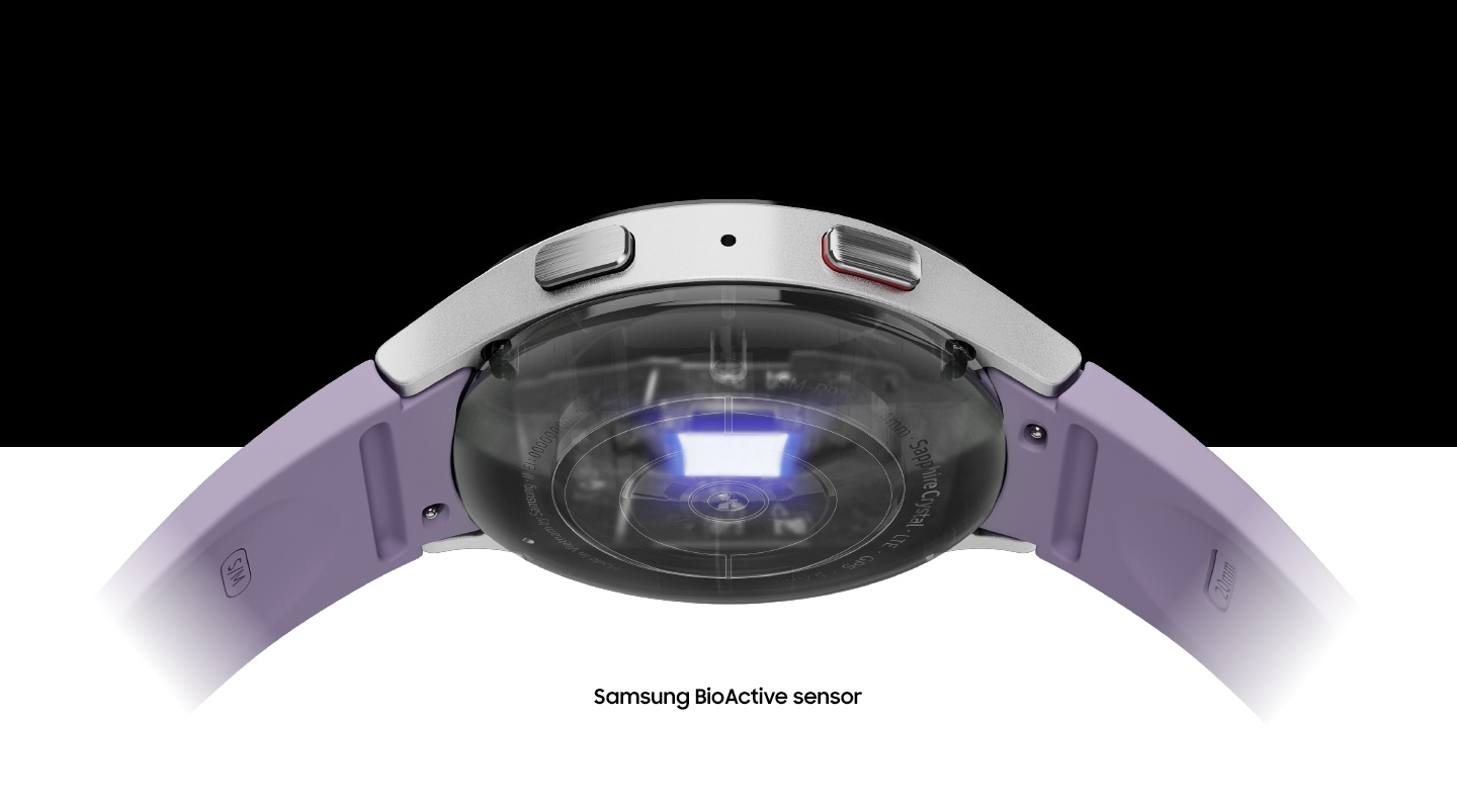 The underneath of a Galaxy Watch5 device.