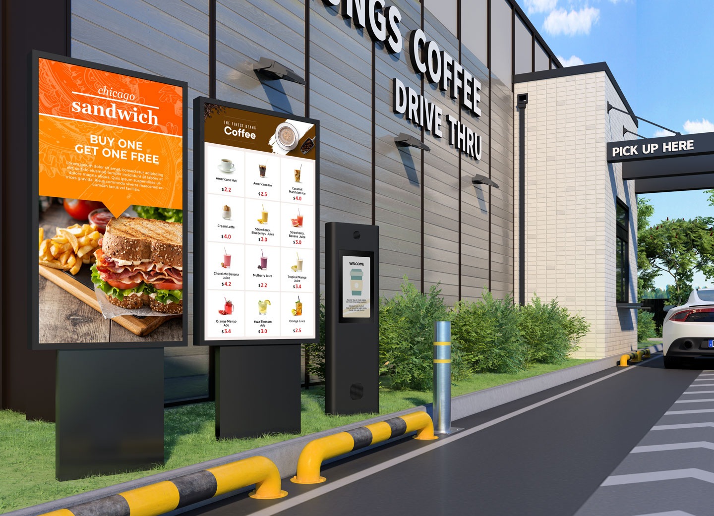 OH46B е инсталиран на входа на Café Drive thru.