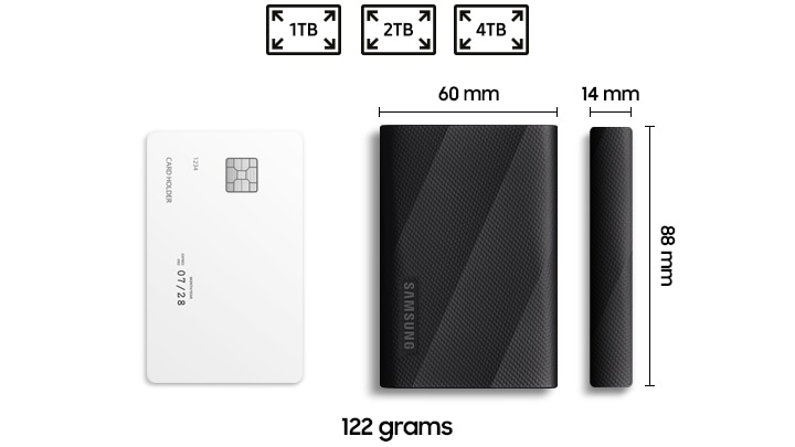Portable SSD Card 1TB T9 USB 3.2 Gen 2x2 | Samsung Business UK