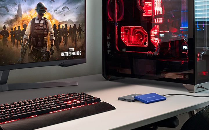 Portable Samsung Red 1 TB SSD T7 | Samsung UK