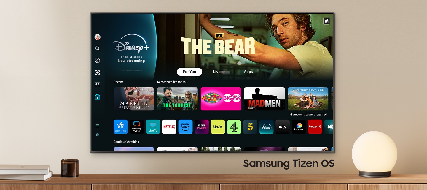  Smart TV alimentat de Tizen*