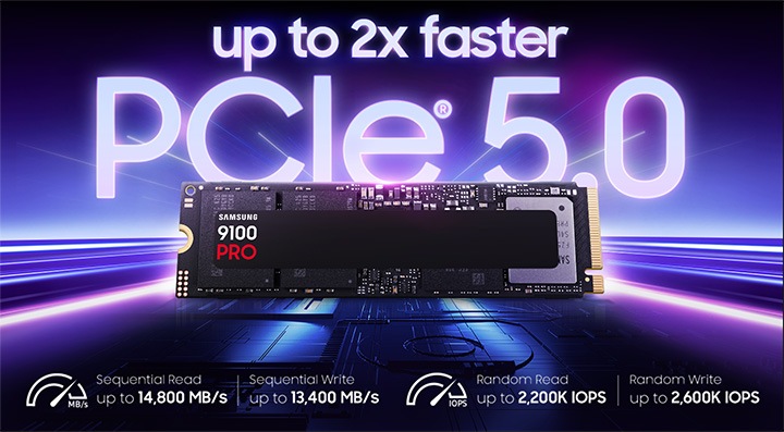 9100 PRO, PCIe 5.0, NVMe M.2 SSD MZ-VAP2T0BW | Samsung UK
