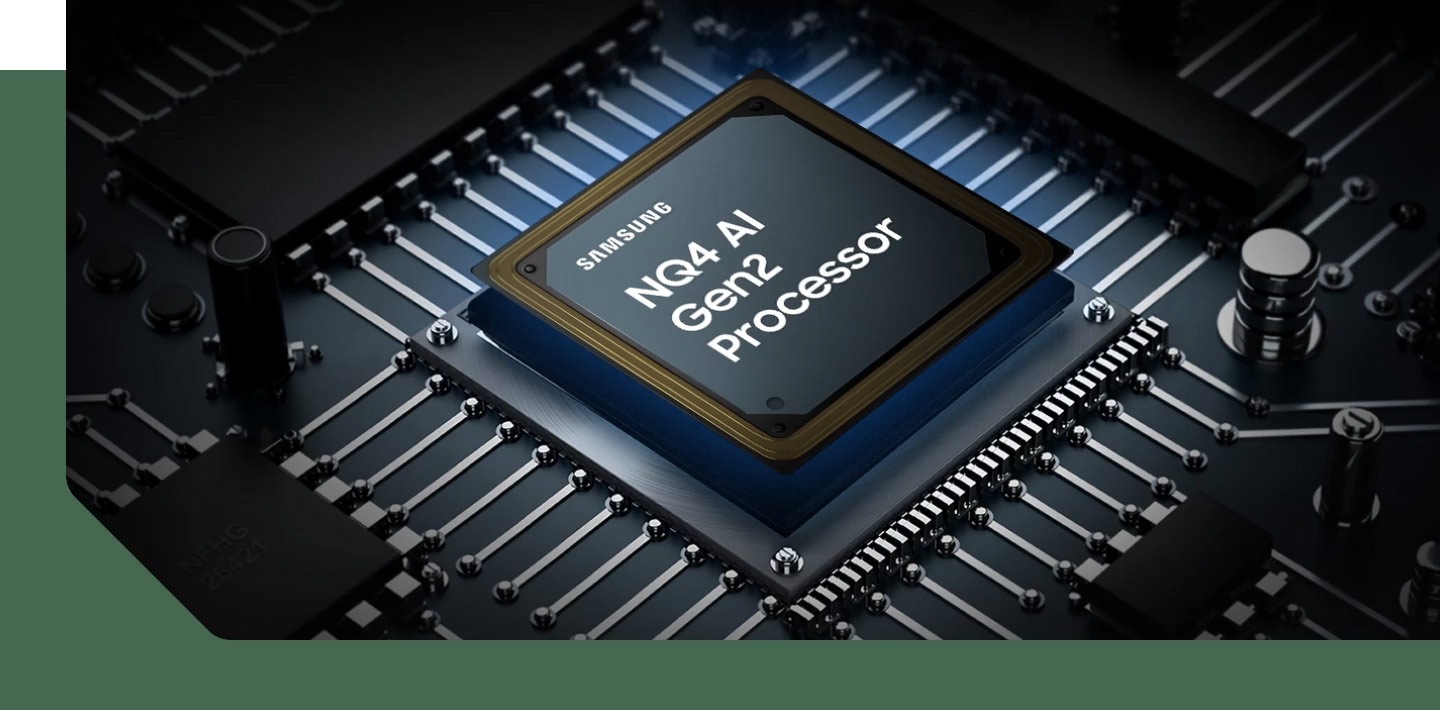 Процесор NQ4 AI Gen2 встановлений на головній платі телевізора, і від нього починають надходити хвилі енергії до решти компонентів телевізора.
