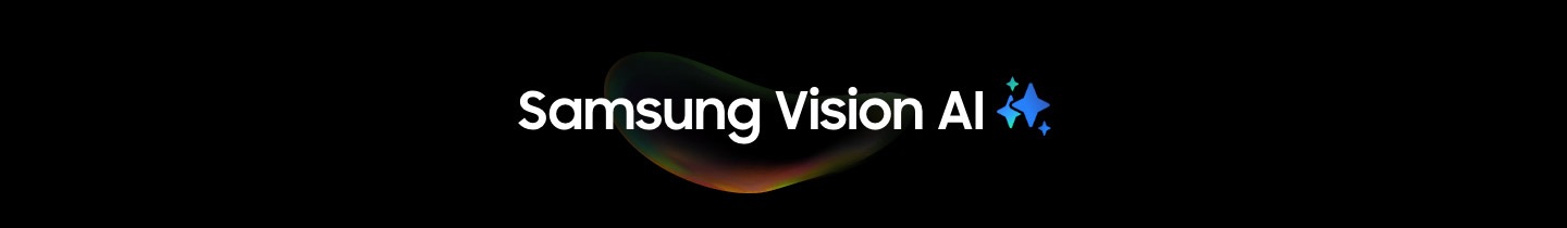 Напис Samsung Vision AI із логотипом Samsung AI.