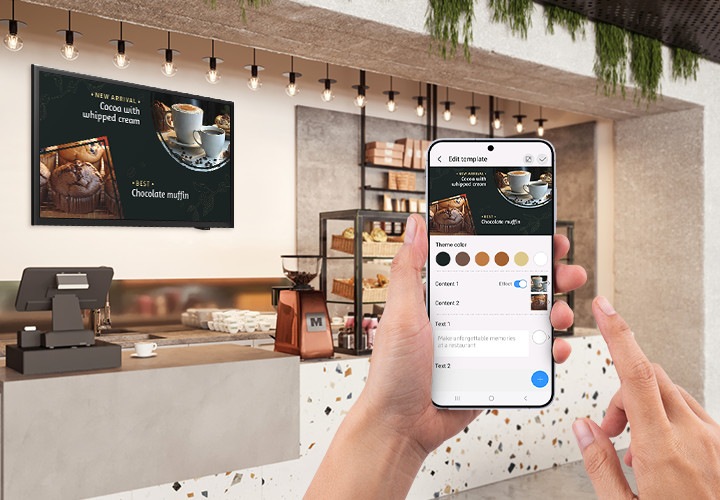 Control content with your personal device for Samsung Business TV BEHX-H