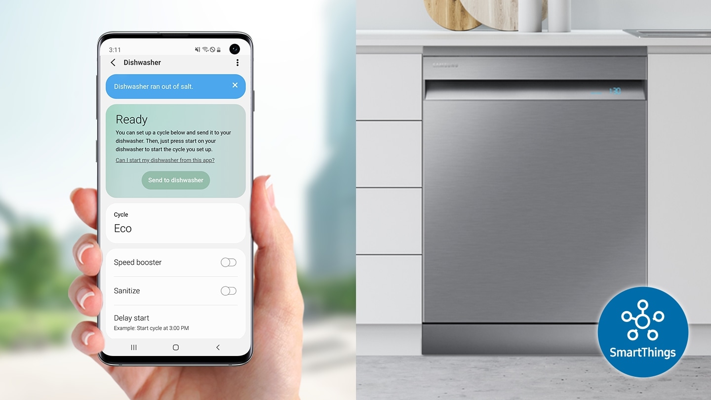 Samsung smart outlet dishwasher app