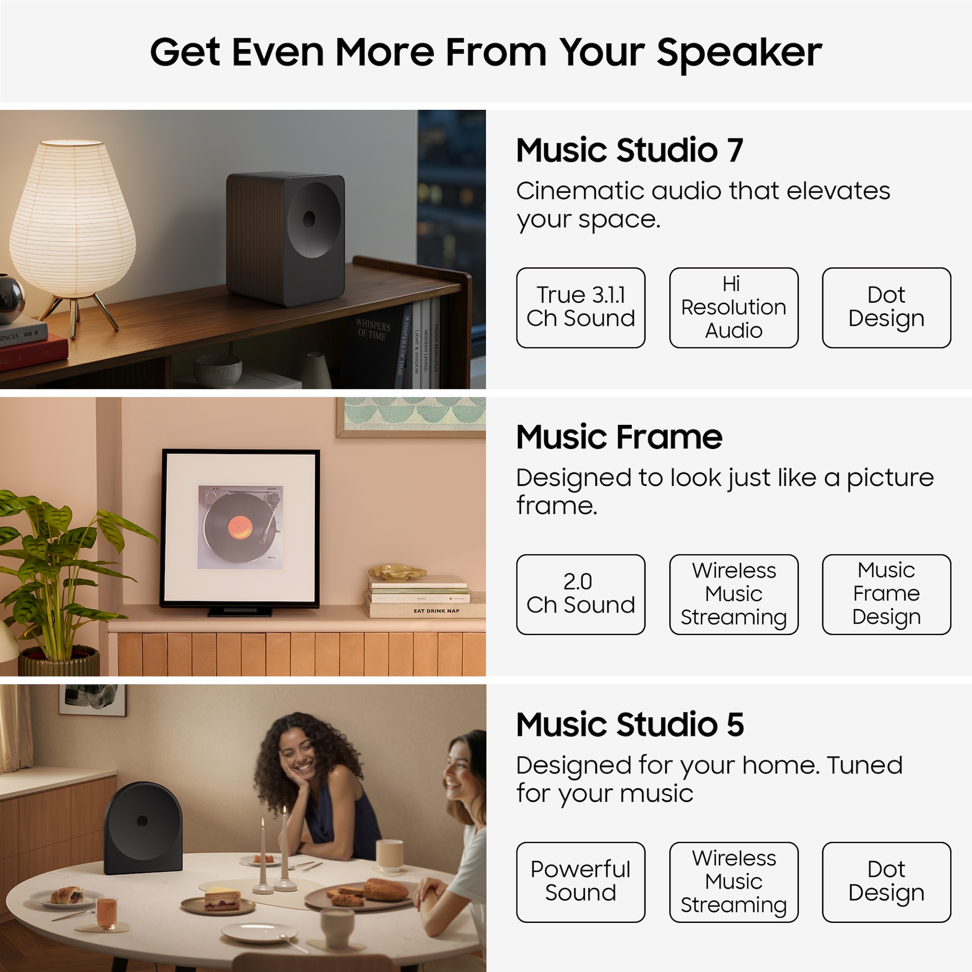Music Studio 5 LS50H WiFi-Bluetooth Wireless Speaker (2026) Black