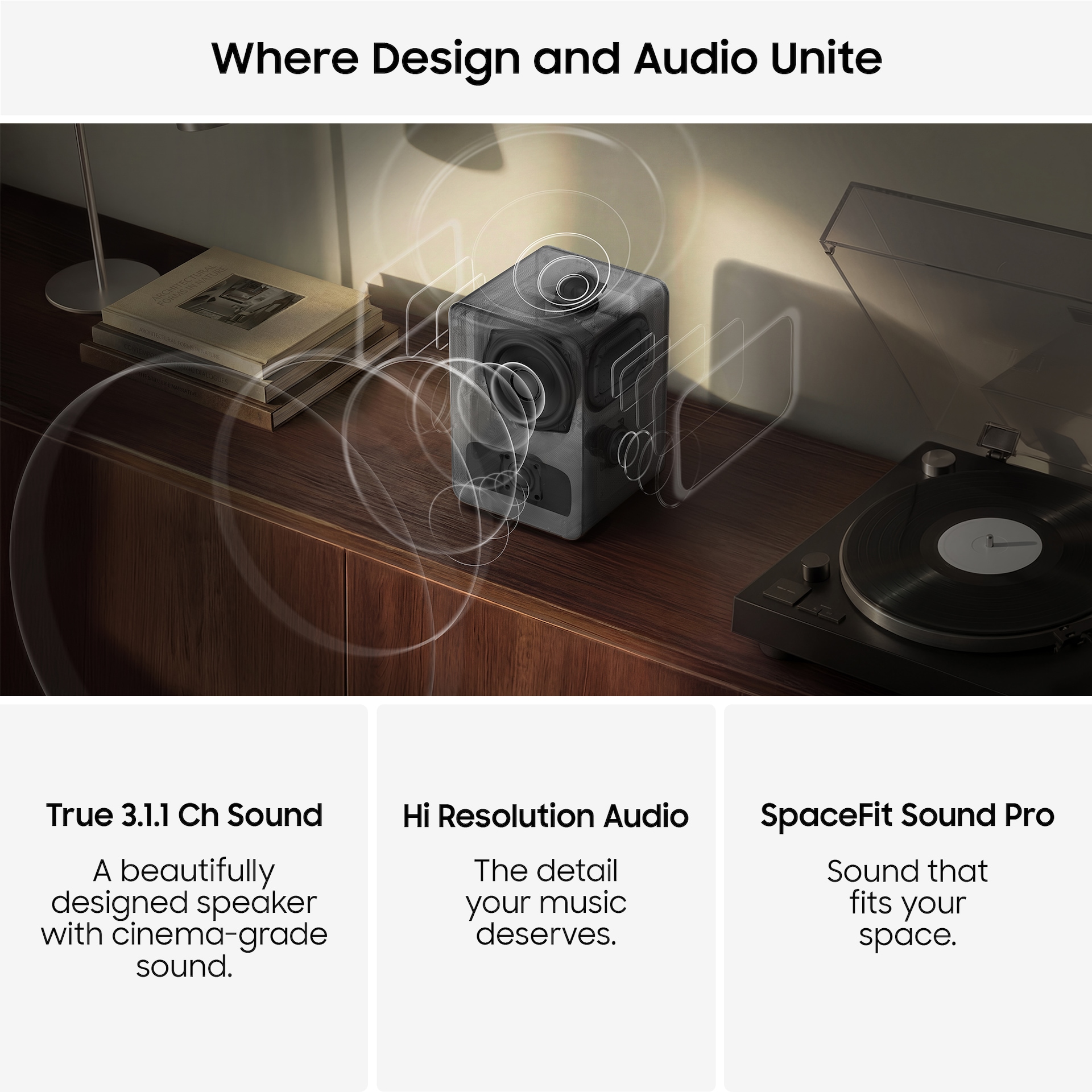 Music Studio 7 HW-LS70H Multi-Directional WiFi-Bluetooth Wireless Speaker (2026) Black