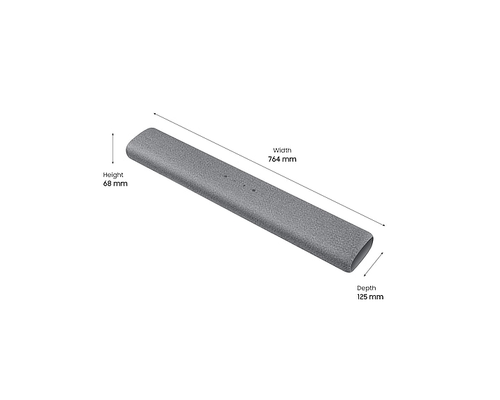 2021 Samsung Barre de Son 3.0 canaux HW-S50A/ZG avec virtuel DTS : X Haut-Parleur Central Adaptive Sound Lite 