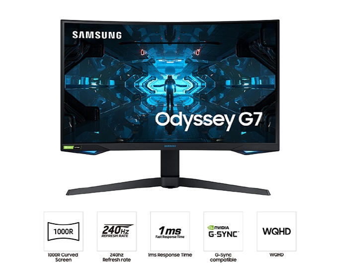 Buy 27 32 Odyssey G7 Monitor C32g75tqsr Samsung Uk