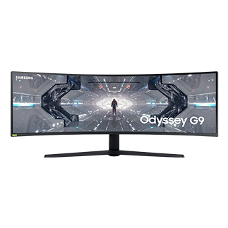 SAMSUNG 49” Odyssey CRG Series Dual QHD (5120x1440) Curved Gaming Monitor,  120Hz, QLED, HDR, Height Adjustable Stand, Radeon FreeSync, LC49RG90SSNXZA