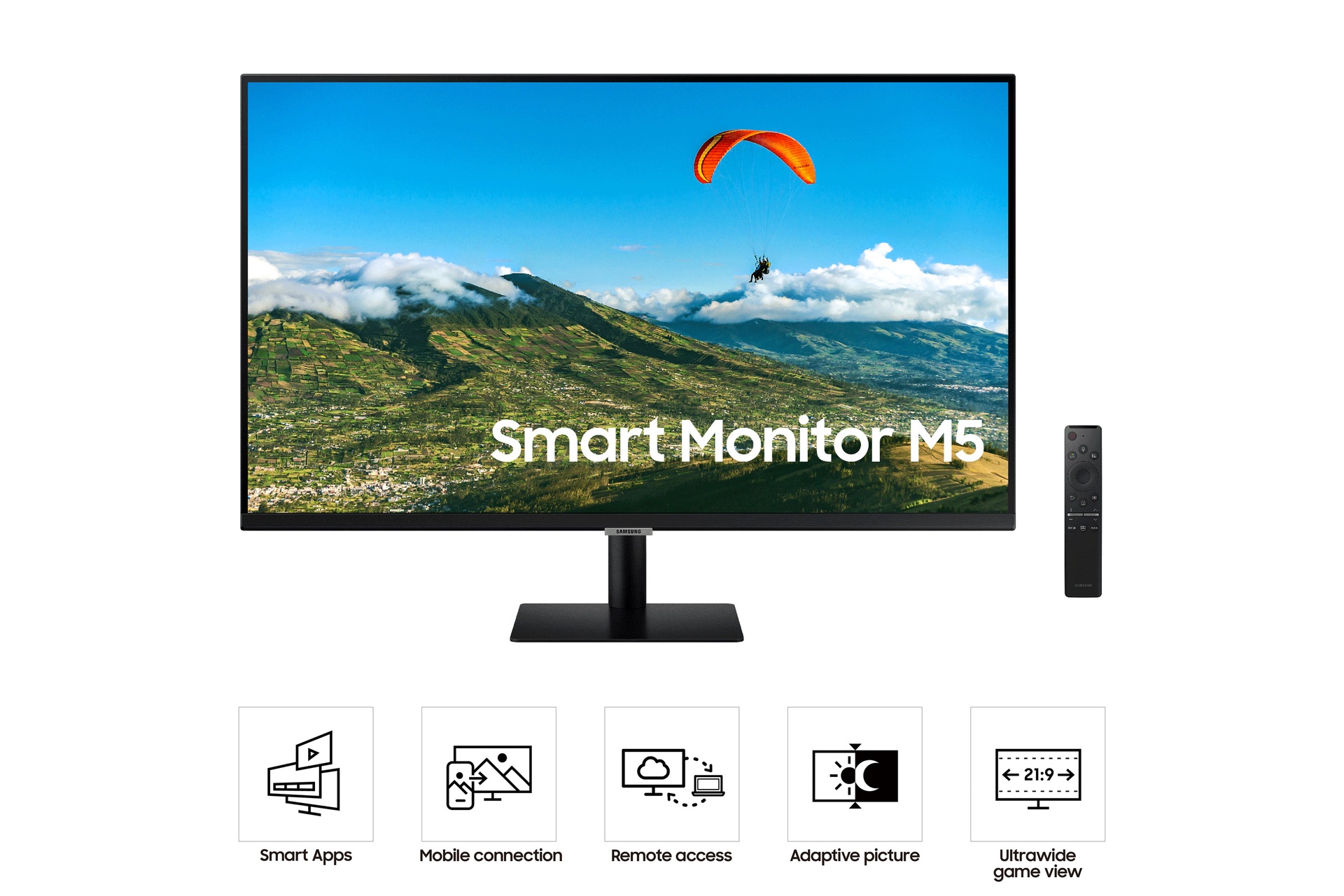 front showing key feature icons