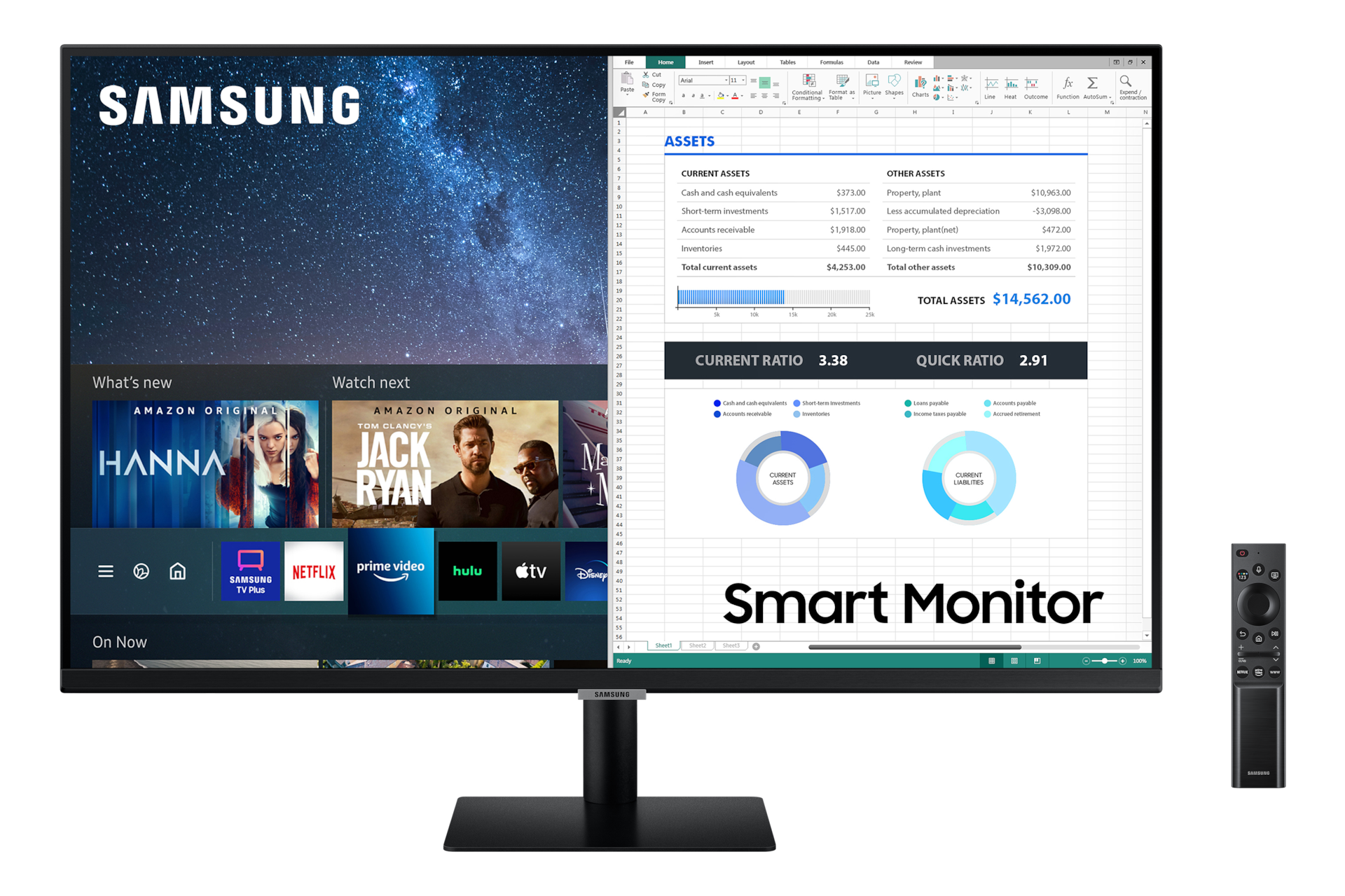 Buy 24 Inch M50A Full HD Smart Monitor, Samsung UK