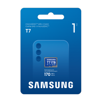 T7 microSD Card microSDXC™ UHS-I Card Front-PKG Blue 