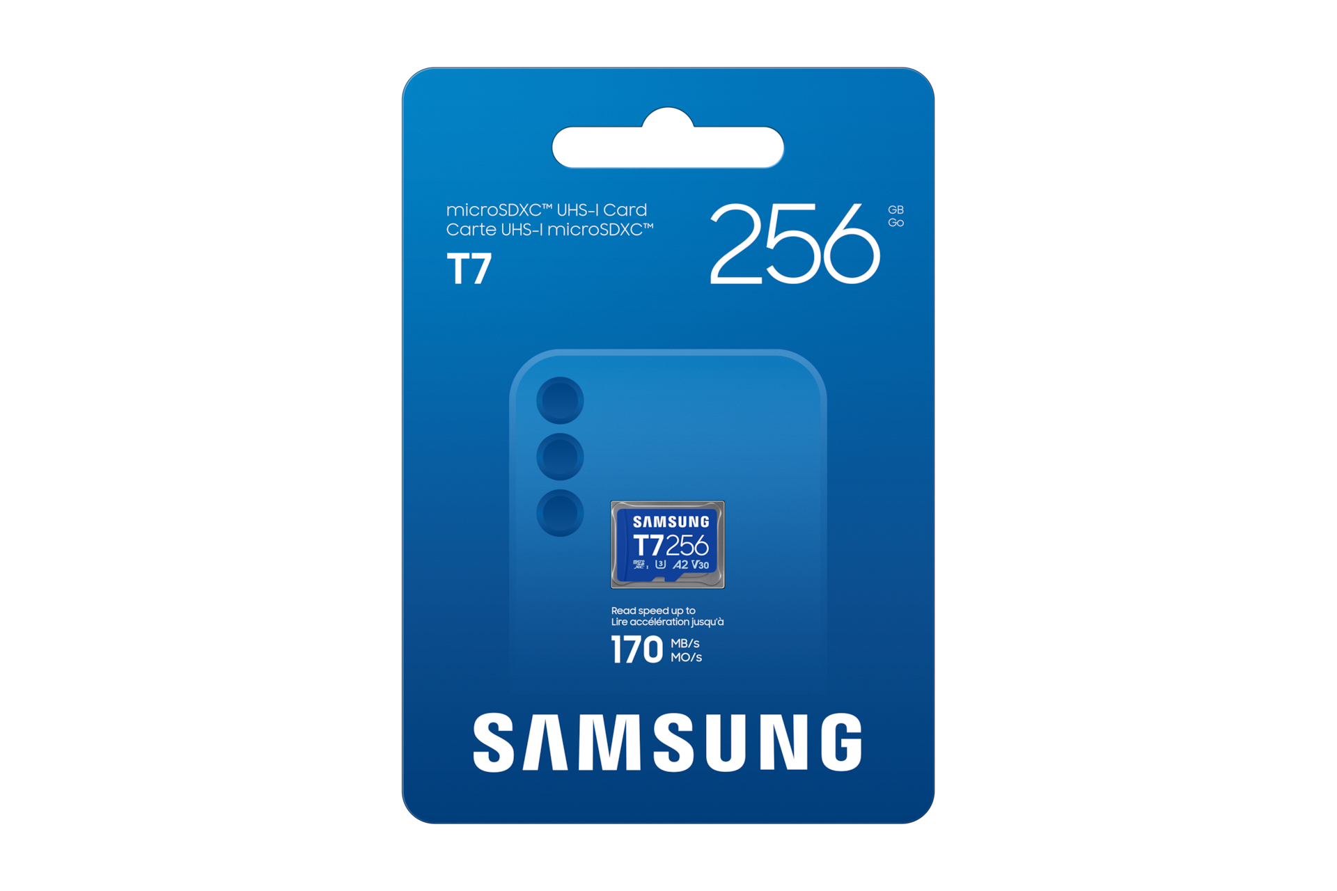 T7 microSD Card microSDXC™ UHS-I Card Front-PKG Blue 