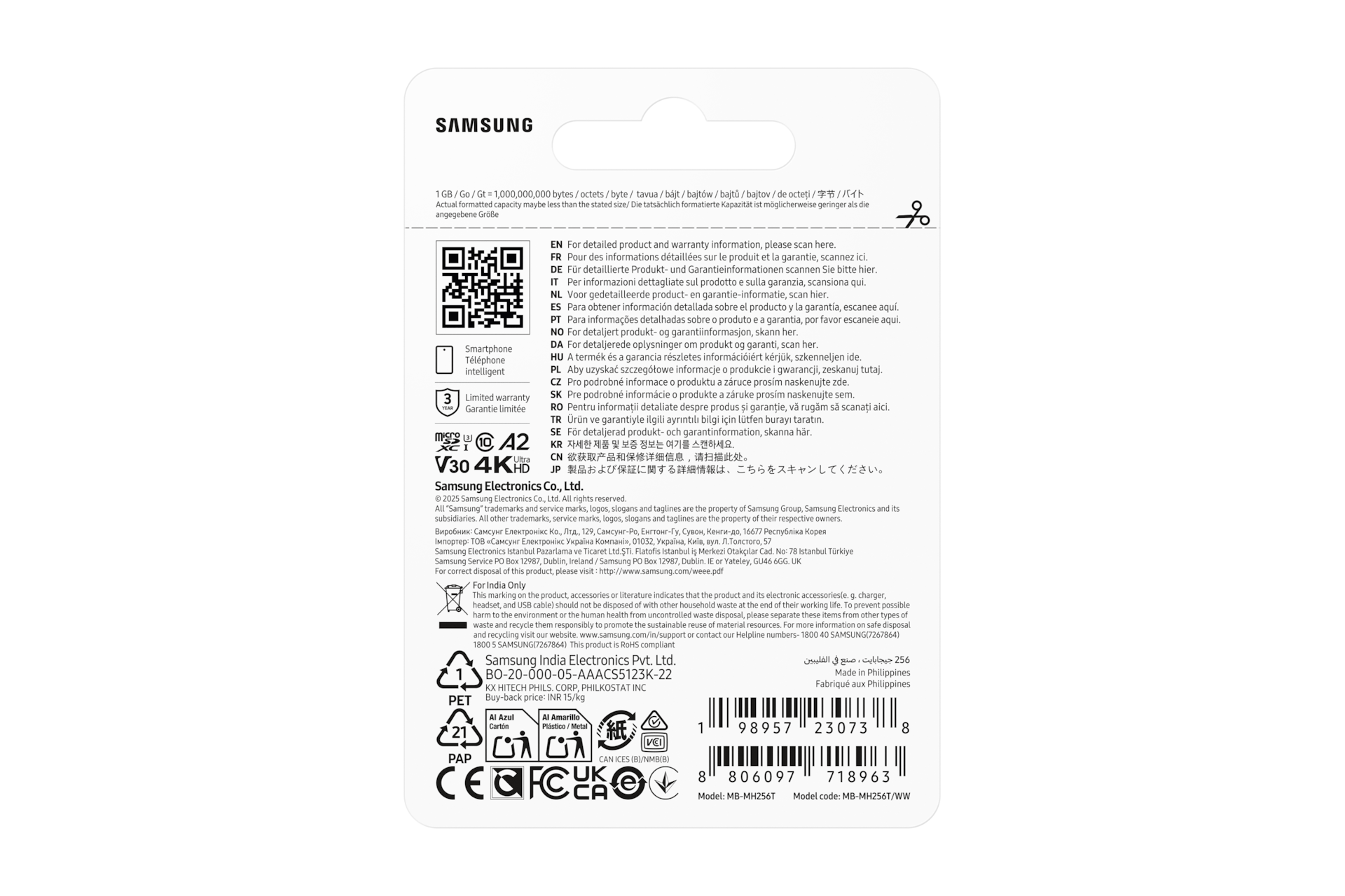 T9 microSD Card microSDXC™ UHS-I Card Back-PKG Black 