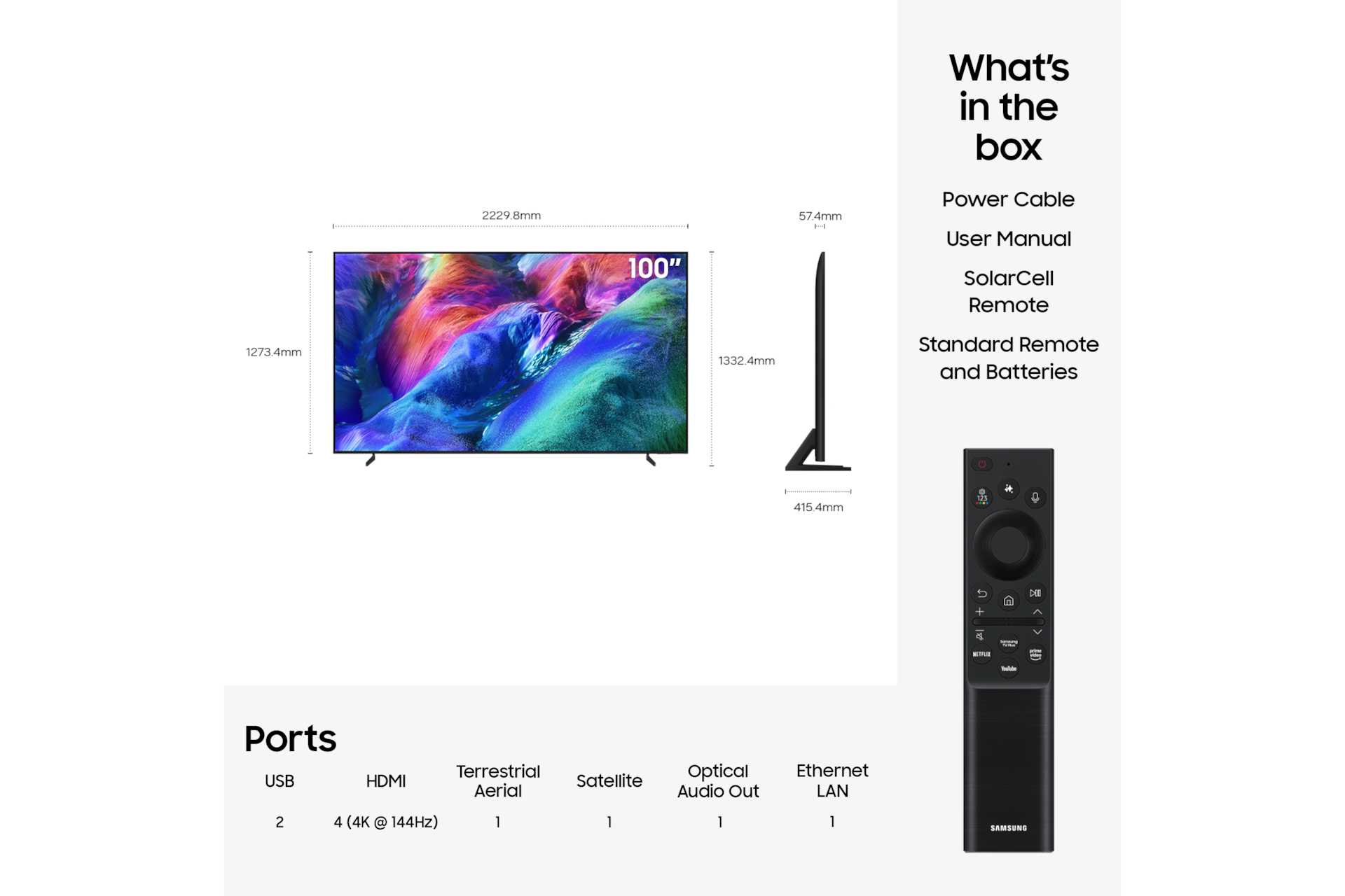 100" Micro RGB R85H 4K Samsung Vision AI Smart TV (2026) Black